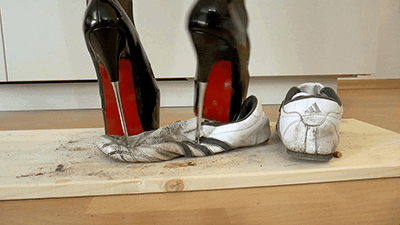 Sneakers abused and completely destroyed